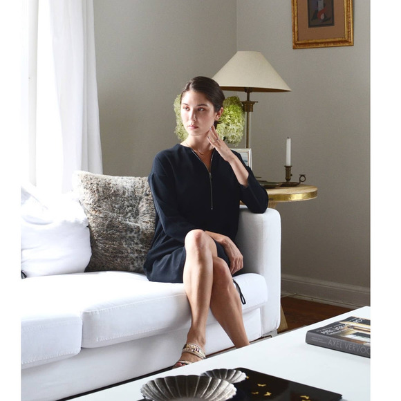 Everlane Japanese GoWeave Front-Zip 3/4 Sleeve Mini Dress in Black - Picture 13 of 13